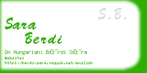 sara berdi business card